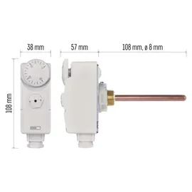 EMOS Thermostat mit Tauchhülse mechanisch 0-90 °C 230 V 16 A/4 A