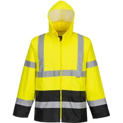 Warnschutz PVC-Regenjacke "H443" Kontrast - XXL - gelb/schwarz