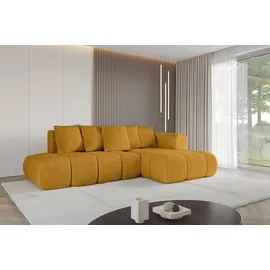 altdecor Ecksofa Cord 2-Sitzer Senfgelb