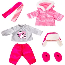 Bayer Puppenkleidung Winterjacke Pink/Grau (42-46 cm)