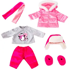 Bayer Puppenkleidung Winterjacke Pink/Grau (42-46 cm)
