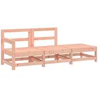 vidaXL Garten-Lounge-Set 3-tlg. braun