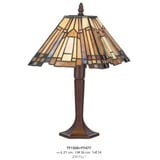 Casa Padrino Tiffany Tischleuchte Durchmesser 21cm, Höhe 36cm Mod9 Mosaik Leuchte Lampe Hockerleuchte