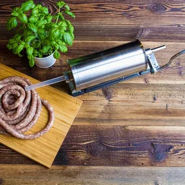 BROWIN BROWIN® 311003 Waagerechter Wurstfüller 3 kg Wurstmaschine Wurstfüllmaschine Manuell Edelstahl Silber