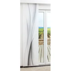 Lysel Schiebegardine Lichteffekt Grau, in der Größe "(BxH) 60cm x 245cm"
