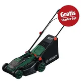 Bosch Power for All 18V Maschinenpaket  (Akku-Rasenmäher ROTAK18V2-43, 18V, 2,5 Ah Akku & Ladegerät)