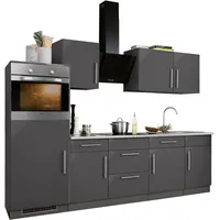 WIHO KÜCHEN Küchenzeile Cali 280 cm grau