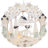 Heinz Handelskontor LED-Fensterbild Hirsche im Wald