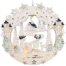 Heinz Handelskontor LED-Fensterbild Hirsche im Wald