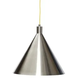 Hübsch - Yama Pendelleuchte Ø40 Nickel/Yellow