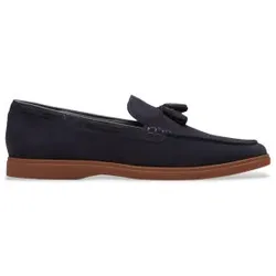 Clarks für Herren. 26180334 Marineblaue Torford Leder-Mokassins mit Quasten (47), Wohnung, Wildleder, Keine, Lässig