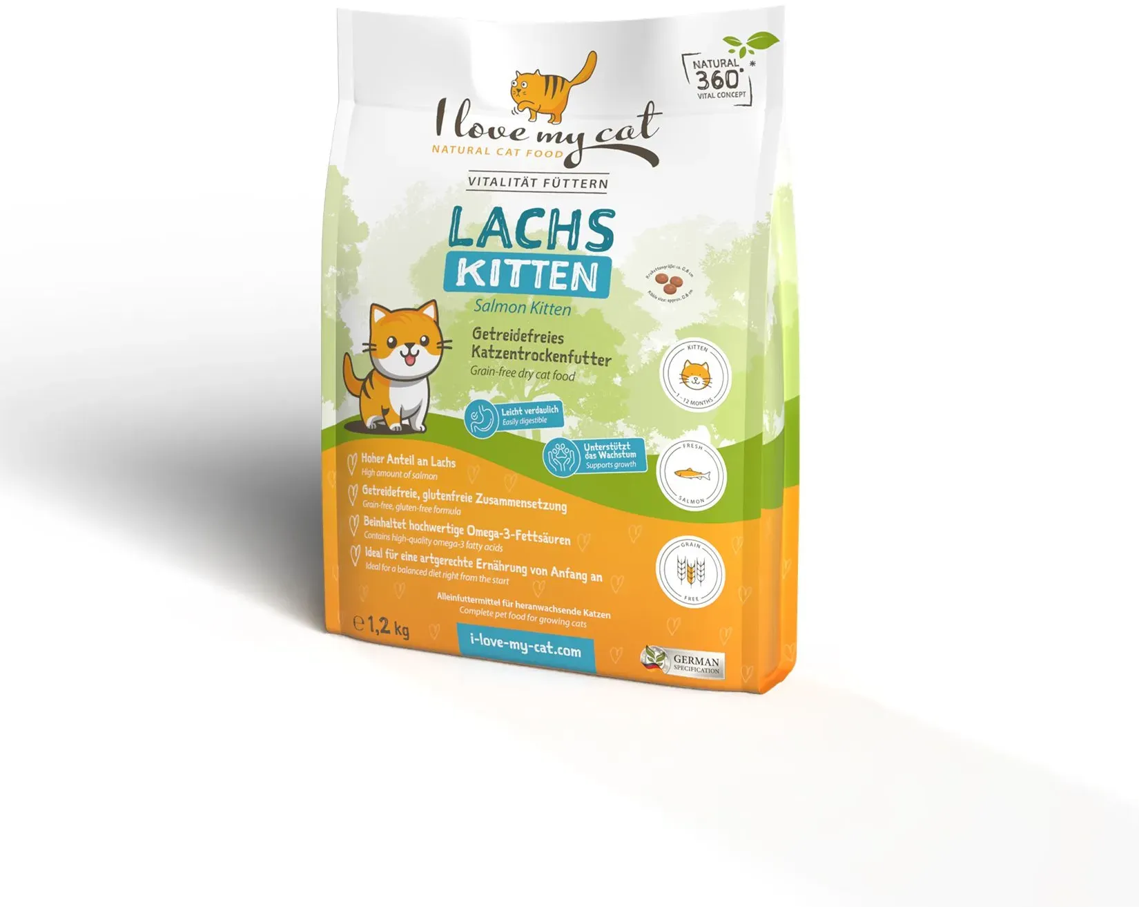 I love my cat Trockenfutter für Kitten mit Lachs Futter 1 St