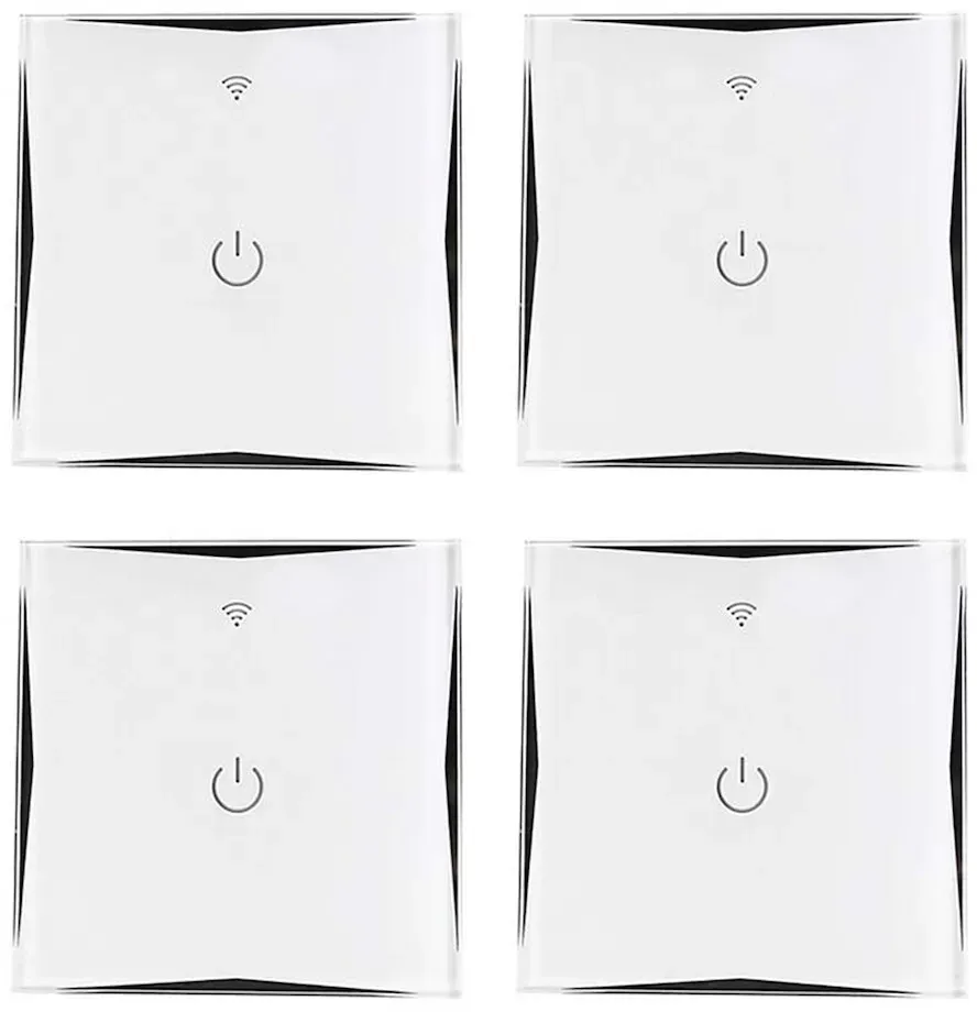 Pack 4 WiFi Wandschalter über Smartphone/APP Weiß 7hSevenOn Home