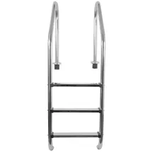 Evolution Einbauleiter weit 3-stufig V2A Edelstahl Pool Handlauf