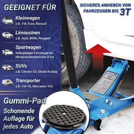 BITUXX Rangierwagenheber Stahl 3T blau