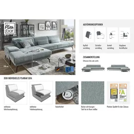 die planbar Eckcouch Polyester L-Form mit Kaltschaum-Polsterung 3-Sitzer Grün