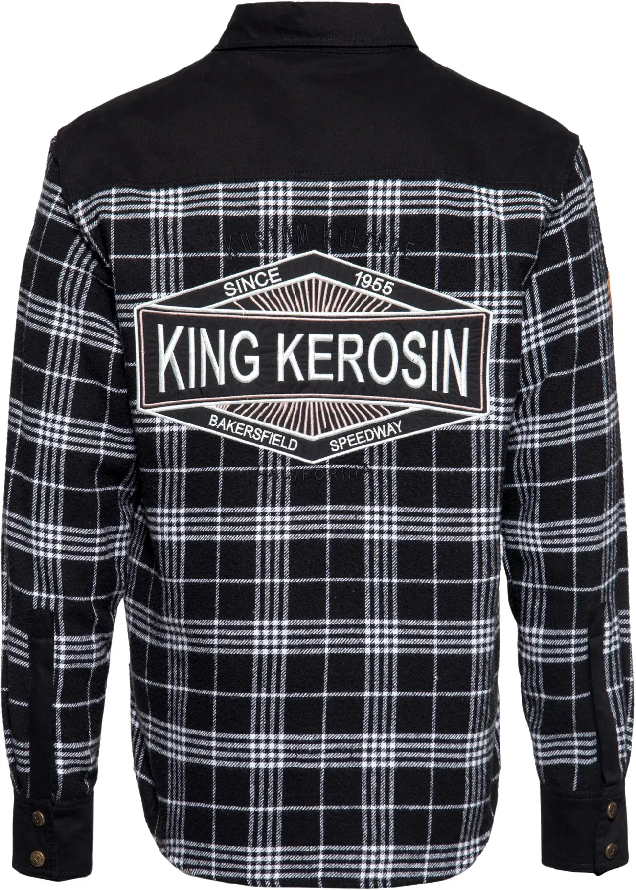 King Kerosin Motor Gear - Kustom Kulture, Hemd/Textiljacke - Schwarz/Weiß - XL