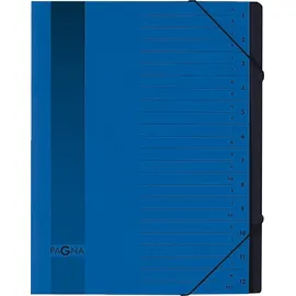 Pagna Ordnungsmappe 24122-02 DIN A4 12Fächer A-Z/1-12 blau