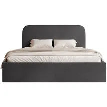 Selsey Polsterbett 140x200 mit Bettkasten, Bouclé, graphit -