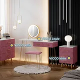 Vicco Nachtschrank Velia 41 x 40,5 x 62 cm Rosa