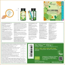 Vegavero Curcuma BIO Kapseln 60 St.