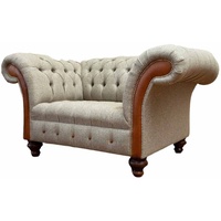 JVmoebel Chesterfield-Sofa, Sofa Chesterfield Klassisch Design Couch Sessel Wohnzimmer Textil beige