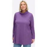 sheego Langarm-Shirt in lila-meliert | Gr.: 52/54