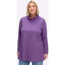 sheego Langarm-Shirt in lila-meliert | Gr.: 52/54