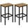 OEM Küchenbarhocker 40 x 30 x 65 cm Hellbraun/Schwarz