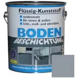 Flüssig Kunststoff 5L Bodenbeschichtung 50m2 , Acryl, Betonfarbe Beton Beschichtung (Silbergrau)