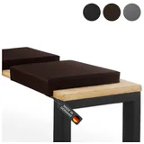 lycce Bankauflage Kunstleder Klemmkissen 1 Leiste, extra weiche Polsterung (6cm Höhe), Sitzkissen Bank rutschfest, 100.000 Scheuertouren, Banktiefe ab 35 cm