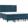 vidaXL Boxspringbett mit Matratze Dunkelblau 180x200 cm Samt