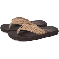 Skechers Women's Asana-Valley Chic Flip-Flop, Mokka, 38 EU - 38 EU