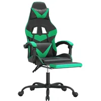 VidaXL Gaming-Stuhl mit Fußstütze Grün Schwarz