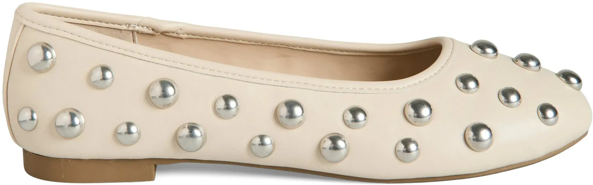 PIECES Pckaroline Stud Ballerina Beige, Damen, Größe: 38 - PIECES Pckaroline Stud Ballerina Beige, Damen, Größe: 38 - woman - Beige