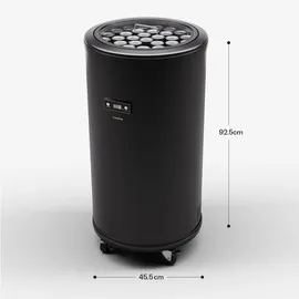 Klarstein Beersafe L Kühlschrank mit LED Display, Edelstahl-Kühlschrank für Zimmer, Indoor/Outdoor Getränkekühlschrank, Weinkühlschrank für Getränke, 70l Kühlschrank mit 360° Sicht, 0-16°c