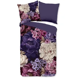 Muller Textil Triade Blume Lila 135 x 200 cm + 2 x 80 x 80 cm