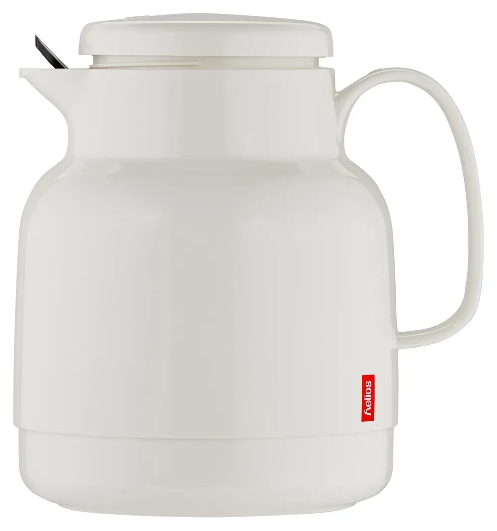 Helios Isolierkanne MONDO mit Teesieb 1,0 l weiß
