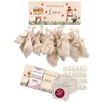 Kidsmood – Personalisierter Adventskalender 2025 aus Holz mit niedlichen Tiermotiven | Weihnachtskalender zum Befüllen mit Geschenktüten & Holzzahlen | Nachhaltige Weihnachtsdeko für Kinder & Familie