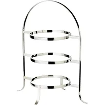 Edzard Telleretagere Sina (Höhe 42 cm) schwerversilbert, für 3 Teller Ø 20 bis 28 cm, Tellerhalter Etagere