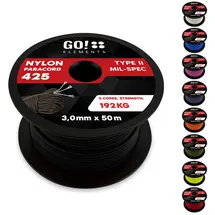 GO!elements Paracord 425 schwarz 50 m
