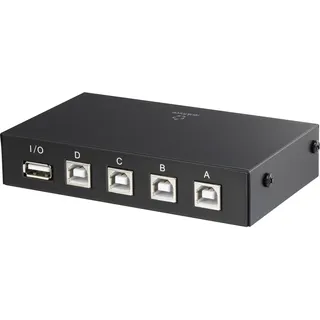Renkforce 4 Port USB 2.0-Umschalter Schwarz