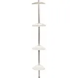 Spirella Teleskop Badregal Duschecke Duschregal 4 Ablagen Höhenverstellbar von 235 bis 280cm Weiß - Made in Germany