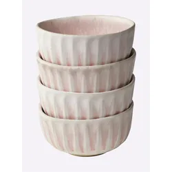 Geschirr-Set HEINE HOME, rosa (rosé), Schüsseln, Keramik, Geschirr-Sets