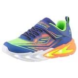 SKECHERS Flex Glow Ultra Sportschuhe - Blue Synthetic / Lime / Orange Textile / Orange Trim - EU 35