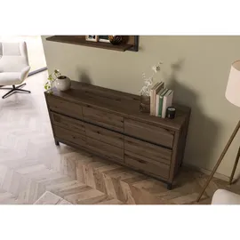 MASSIVMOEBEL24.DE Sideboard 175 x 85 x 45 cm Tabacco Braun geölt