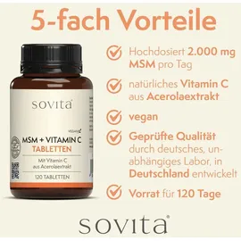 Sovita beauty MSM + Vitamin C Tabletten 120 St.