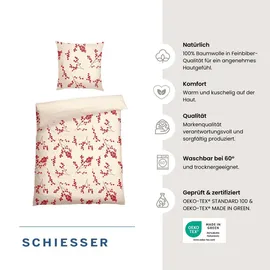 SCHIESSER Rowan Feinbiber Creme 155 x 220 cm + 80 x 80 cm