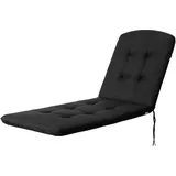 Bjird - Liegenauflage mit Gummibändern, Auflage für Gartenliege 185x60x6 cm - Polsterauflage für Sonnenliege, Auflagen für Deckchair - wasserdicht, doppelseitig - Schwarz