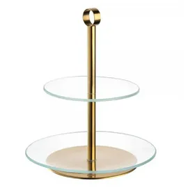 LEONARDO Etagere CENA gold 2-teilig